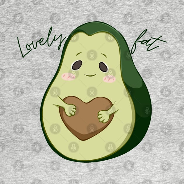 Lovely Fat Avocado - Dark Text by The Three Pixel